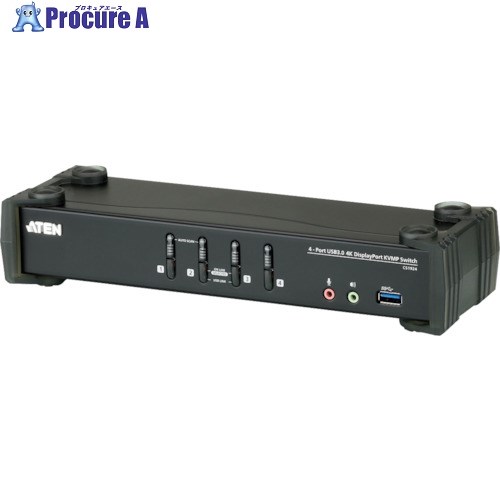 ATEN KVMP[[TM上]]取り替えっこ 4界面/USB/DisplayPort/ DCI 4K相応う/USB 3.0こしき積み上げる CS1924 1台 ■▼115-2963【代引決済不可】