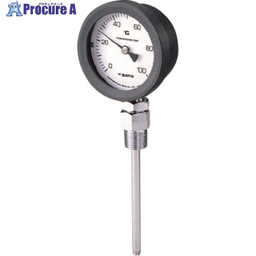 佐藤 バイメタル式温度計BM-S-75P 0～50℃ 100L(2099-00) BM-S-75P-2 1台 ■▼166-2762 【送料都度見積】