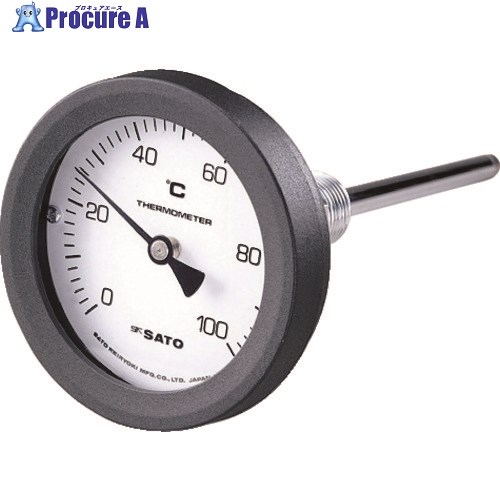 佐藤 バイメタル式温度計 BM-T-75P 0～50℃ 50L(2086-00) BM-T-75P-1 1台 ■▼166-4273 【送料都度見積】