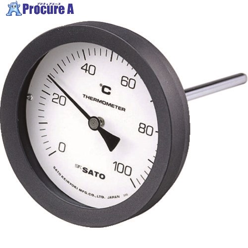 佐藤 バイメタル式体温計 BM-T-100P 0～50℃ 150L (2080-06) BM-T-100P-3 1個 ■▼166-4342 【貨物輸送都度積もり書き】