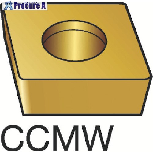 SANDVIK コロターン107 旋削用ポジチップ(130) H13A CCMW 09 T3 04  H13A (130) 10個 ■▼173-8534 【送料都度見積】 ●KO521