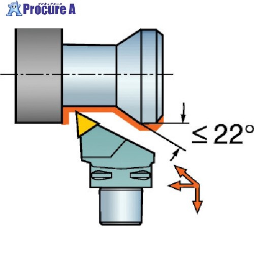 SANDVIK コロマントキャプト T-Max P用カッティングヘッド(410) C3-MTJNR-22040-16 (410) 1個 ■▼566-6945 【送料都度見積】 ●KO521