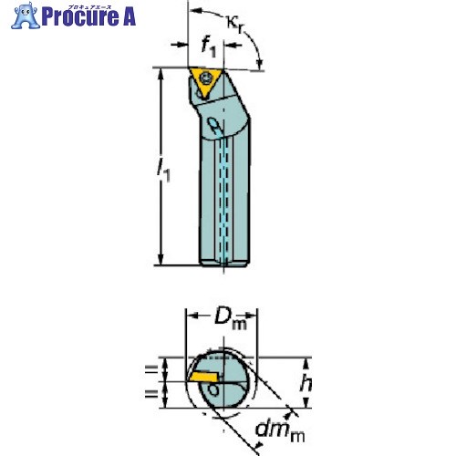 SANDVIK コロターン107 ポジ手当て用超硬突き抜く働き口(210) E12Q-STFCL 09-R (210) 1本 ■▼570-8150 【貨物輸送都度積もり書き】 ●KO521 手動工具-DIY・工具-その他