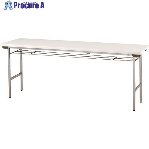 TOKIO 折りたたみテーブル 棚付 1500X600mm ニューグレー TFA-1560SE NG 1台 ■▼119-9321 【送料都度見積】 ※車上渡し 33,339円