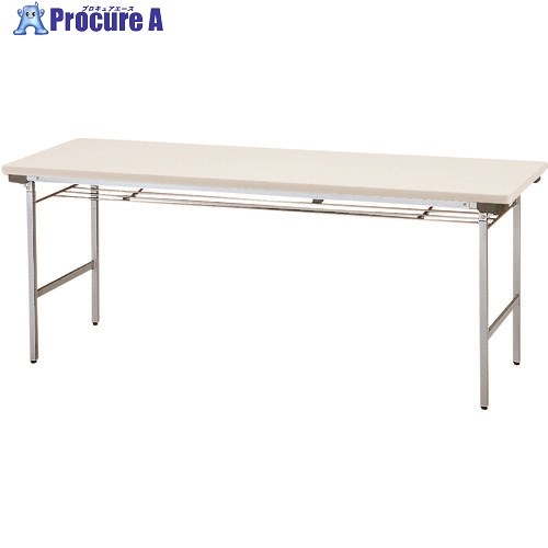 TOKIO 折りたたみテーブル 棚付 1500×450mm ニューグレー ネオグレー TF-1545 NG 1個 ■▼122-3109 【送料都度見積】 ※車上渡し