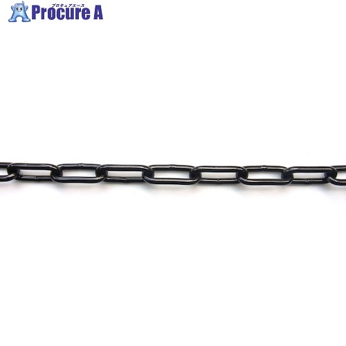ニッサチェイン 鉄カラーヘビーリンク 15m巻 黒 R-IW48E-BK 1巻 ■▼127-7168 【送料都度見積】