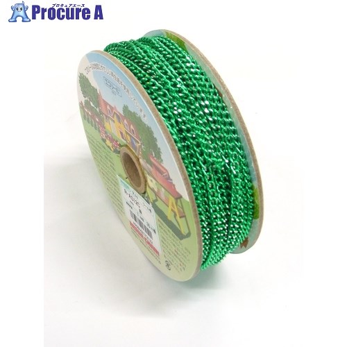 ニッサチェイン 軽銀Cマンテル 30m巻 緑 R-AS12C-GN 1巻 ■▼128-0294 【貨物輸送都度積もり書き】