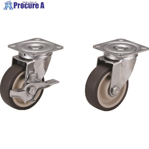 SUGATSUNE (200134236)SUS-SJ100-S-UWBステンレス鋼鋼製キャスター/ウレタン(B入)/象牙色/うす暗い赤銅色 SUS-SJ100-S-UWB 1個 ■▼131-9676 ※人間宅様送ること不可