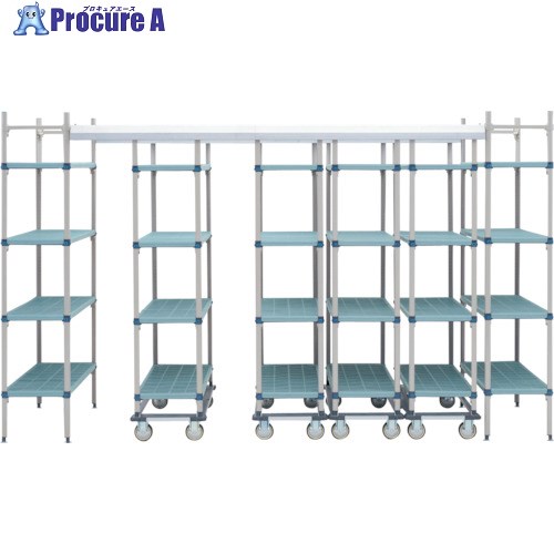 ERECTA いの一番貨物自動車(地下鉄道マックスQ)間口4001mm×奥ふかさ1220mm×高さ2200粍 棚板MQ1848G 民族大移動社会的単位数4 TT40MQMS122U4D4 1台 ■▼134-5293