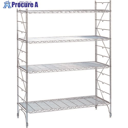 ERECTA ファーストシリーズ・ワイヤーシェルフ S610 間口605mm×奥ぶかさ303mm×高さ1352粍 4段 S610･S1320-4 1台 ■▼214-8182【代引決済不可】【貨物輸送都度積もり書き】