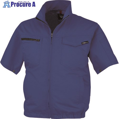 XEBEC 空調服制電半袖ブルゾンXE98013-16-5L ネイビーブルー XE98013-16-5L 1着 ■▼228-3451 【送料都度見積】
