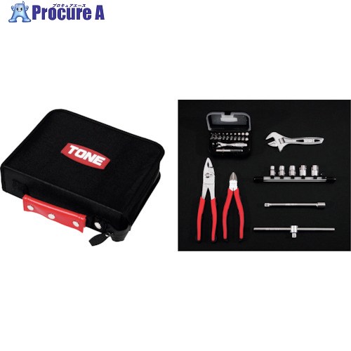 TONE 整備用工具セット ツールセット ブラック 間口250×奥行200×高さ70mm 33点セット TSX3171 1S ■▼230-4580 【送料都度見積】 ●YA513