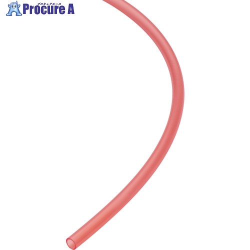 PISCO フッ素樹脂(PFA)チューブ クリアレッド 4×2.5 100M SFT0425-100-CR 1巻 ■▼251-7845 【代引決済不可】【送料都度見積】