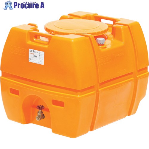 SUIKO スーパーローリータンク 400L オレンジ色 直後ばらいスリースバルブ25A付 SLT-400 OR+SV25A 1個 ■▼314-5453【代引決済不可】※人間宅様送ること不可