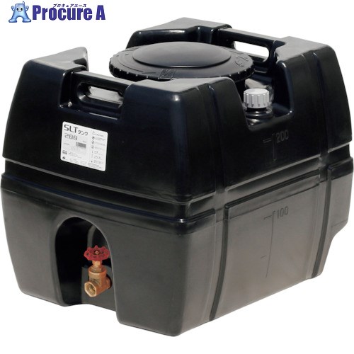 SUIKO スーパーローリータンク 200L 黒 直後ばらいスリースバルブ25A付 SLT-200 BK+SV25A 1個 ■▼314-6991【代引決済不可】※人間宅様送ること不可