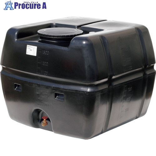 SUIKO スーパーローリータンク 1500L 黒 直後ばらいスリースバルブ25A付 SLT-1500 BK+SV25A 1個 ■▼314-7015【代引決済不可】※人間宅様送ること不可