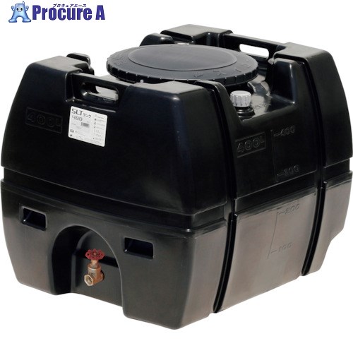 SUIKO スーパーローリータンク 400L 黒 直後ばらいスリースバルブ25A付 SLT-400 BK+SV25A 1個 ■▼314-9565【代引決済不可】※人間宅様送ること不可