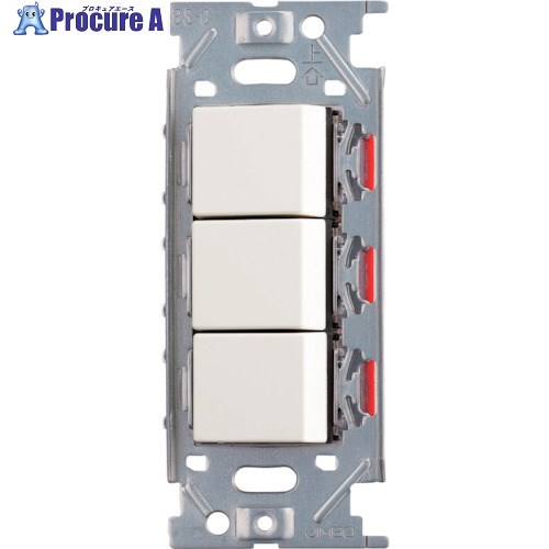 SUGATSUNE (210026135)PXPーJーNKW03008ーSG 埋込トリプルスイッチ ソリッドグレー PXP-J-NKW03008-SG 1個 ■▼409-5150 ※個人宅様送り不可