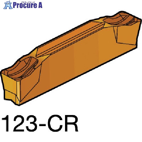 SANDVIK コロカット1・2 突切り加工用チップ(320) 1145 R123G2-0300-0503-CR  1145 (320) 10個 ■▼573-4860 【送料都度見積】 ●KO521