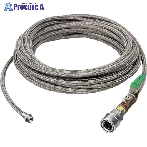 Asada 1/4SUS洗管ホース コック付 20m クイックカプラ仕様 HD03216 1本 ■▼135-6987 【送料都度見積】|プロキュアエース