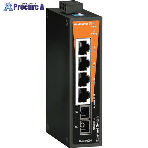 広広としたレギオモンタヌス IE-SW スイッチングHUB 5界面RJ45×4、SCS×1 124087000 IE-SW-BL05-4TX-1SCS 1台 ■▼191-4156 【貨物輸送都度積もり書き】