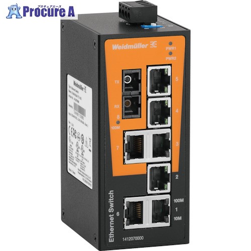 広広としたレギオモンタヌス IE-SW スイッチングHUB 8界面RJ45×7、SC×1  1412070000 IE-SW-BL08-7TX-1SC 1台 ■▼191-4171 【貨物輸送都度積もり書き】