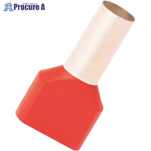 PANDUIT 絶縁付きフェルール端子 ツインワイヤー用 赤 100個入り FTD83-14-C FTD83-14-C 1箱 ■▼227-7209 【送料都度見積】｜プロキュアエース