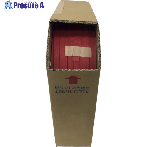 ユタカメイク 梱包用品 紙バンド 約14.5mm レッド BP-4005 400M ■▼113-0741 【送料都度見積】※車上渡し｜プロキュアエース
