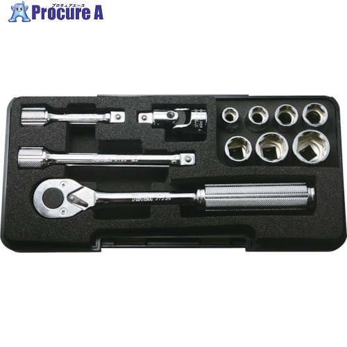 Ko-ken 9.5mm差込 ソケットセット 11ヶ組 P3262M-6P 1個 ■▼121-6739【代引決済不可】【送料都度見積】｜プロキュアエース