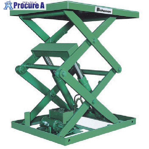 Bishamon テーブルリフト 1TON フットスイッチ 均等荷重1000kg 揚程960mm 2AX100AP-F 1台 ■▼130-0508 【送料都度見積】※車上渡し｜プロキュアエース