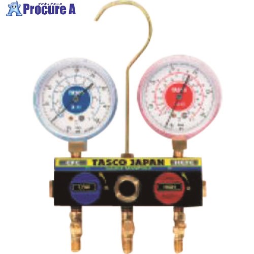 タスコ R22 R12 R502用どんぶり鉢弁膜式ゲージマニホールド TA120K 1個 ■▼143-3752【代引決済不可】【貨物輸送都度積もり書き】