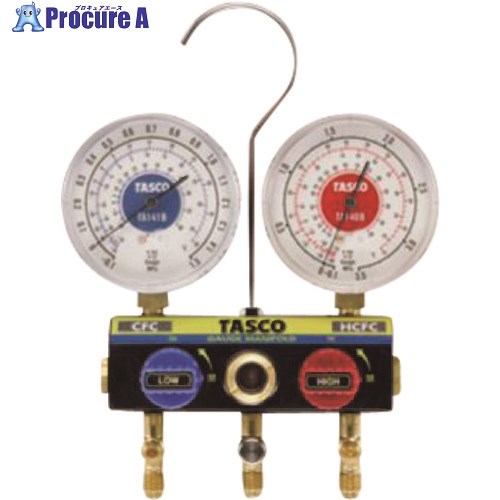 タスコ R22 R12 R502用どんぶり鉢弁膜式ゲージマニホールド TA120WH 1個 ■▼143-3775【代引決済不可】【貨物輸送都度積もり書き】