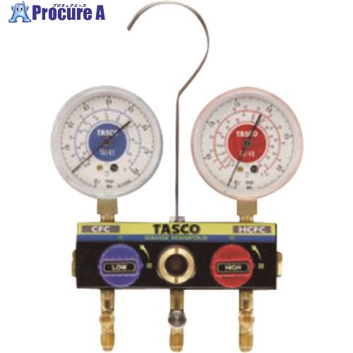 タスコ R22 R12 R502用どんぶり鉢弁膜式ゲージマニホールド TA120KH 1個 ■▼144-7887【代引決済不可】【貨物輸送都度積もり書き】