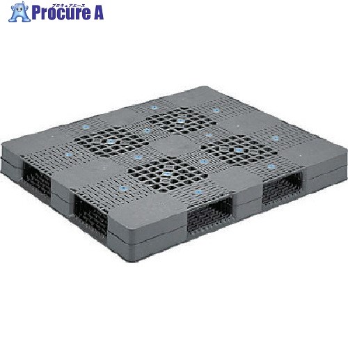 サンコー プラスチックパレット 813016 D4-110136 グレー D4-110136PE GY 1個 ■▼198-0511 【送料都度見積】|プロキュアエース