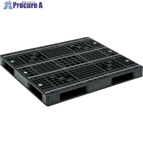 サンコー リサイクルプラスチックパレット 812032 R4-1012-4黒 SK-R4-1012-4-BK 1枚 ■▼198-2103 【貨物輸送都度積もり書き】