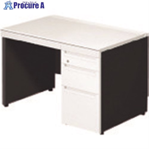PLUS 673547)ステージオ 片袖机 ST-F117L-P4 WS/BK ST-F117L-P4 WS/BK 1台 ■▼209-5407 【貨物輸送都度積もり書き】