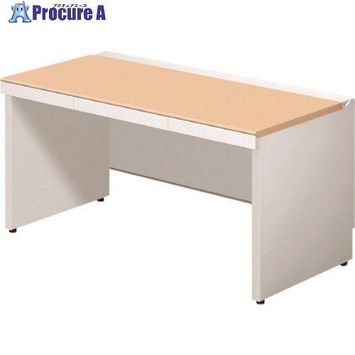 PLUS 673511)ステージオ 平机 ST-F147H-P WS/BK ST-F147H-P WS/BK 1台 ■▼209-5410 【送料都度見積】