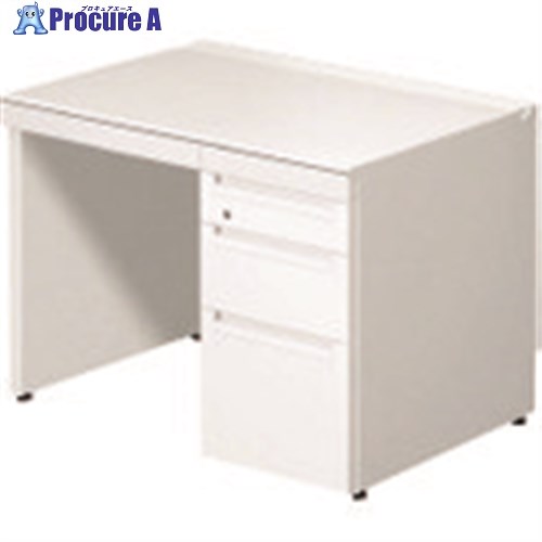 PLUS 673542)ステージオ 片袖机 ST-F107L-P4 WS/W4 ST-F107L-P4 WS/W4 1台 ■▼209-5417 【貨物輸送都度積もり書き】