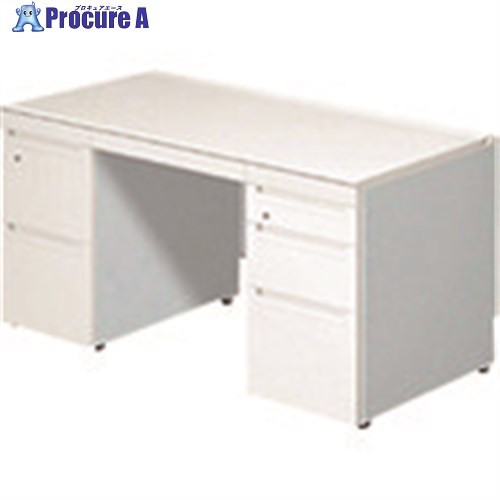 PLUS 673567)ステージオ 両袖机 ST-F147L-43 WS/M4 ST-F147L-43 WS/M4 1台 ■▼209-5434 【貨物輸送都度積もり書き】