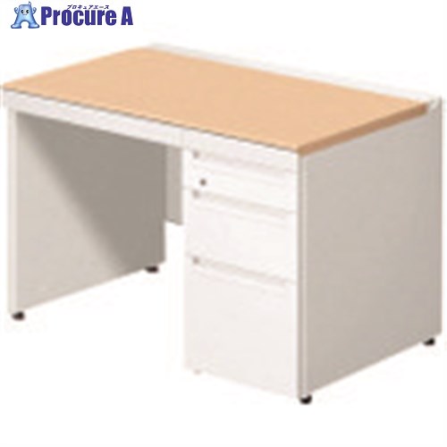 PLUS 674402)ステージオ 片袖机 ST-F117L-P4 WM/W ST-F117L-P4 WM/W 1台 ■▼209-5467 【貨物輸送都度積もり書き】