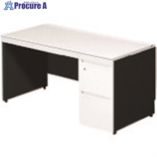 PLUS 673565)ステージオ 片袖机 ST-F147L-P3 WS/BK ST-F147L-P3 WS/BK 1台 ■▼209-6949 【貨物輸送都度積もり書き】