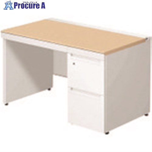 PLUS 674405)ステージオ 片袖机 ST-F127L-P3 WM/W ST-F127L-P3 WM/W 1台 ■▼209-7004 【送料都度見積】