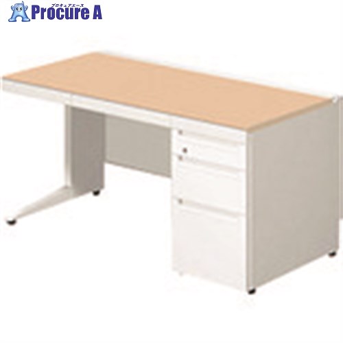 PLUS 674392)ステージオ 片袖机 ST-F147L-4 WM/W4 ST-F147L-4 WM/W4 1台 ■▼209-8593 【貨物輸送都度積もり書き】