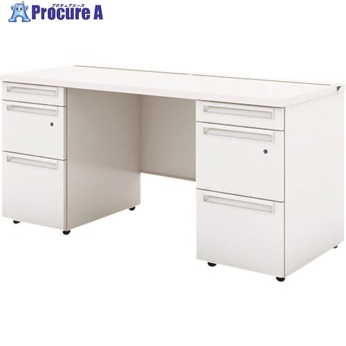 PLUS 779830)US 両袖机UR-156WD-33 WS/W4 UR-156WD-33 W4/W4 1台 ■▼209-8880 【送料都度見積】|プロキュアエース