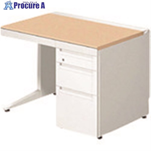 PLUS 674395)ステージオ 片袖机 ST-F107L-4 WM/W4 ST-F107L-4 WM/W4 1台 ■▼210-0124 【貨物輸送都度積もり書き】