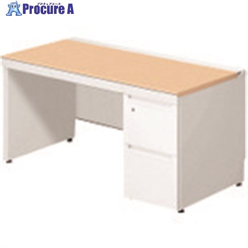 PLUS 674404)ステージオ 片袖机 ST-F147L-P3 WM/W ST-F147L-P3 WM/W 1台 ■▼210-0207 【貨物輸送都度積もり書き】