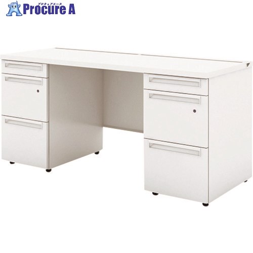 PLUS 779806)US 両袖机UR-156WA-33 W4/W4 UR-156WA-33 W4/W4 1台 ■▼210-0445 【貨物輸送都度積もり書き】