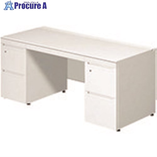 PLUS 673578)ステージオ 両袖机 ST-F167L-33 WS/W4 ST-F167L-33 WS/W4 1台 ■▼210-1790 【貨物輸送都度積もり書き】