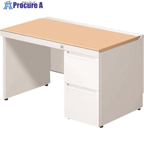 PLUS 674355)ステージオ 片袖机 ST-107L-P4 WM/W4 ST-107L-P4 WM/W4 1台 ■▼210-1796 【貨物輸送都度積もり書き】