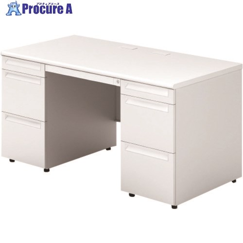 PLUS 669656)US 両袖机 US-NS147A-33 WS/W4 US-NS147A-33 WS/W4 1台 ■▼210-2001 【貨物輸送都度積もり書き】